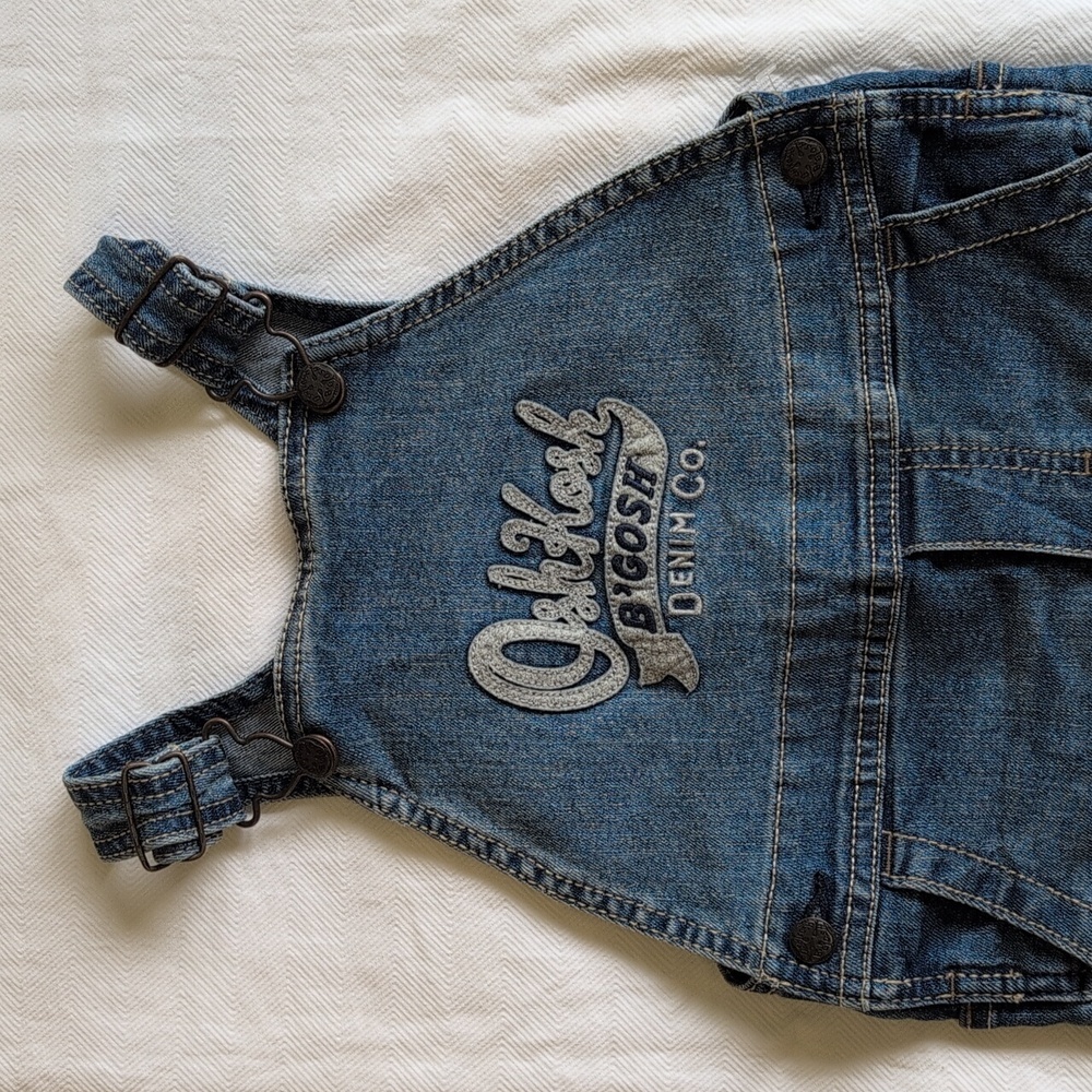 oshkosh b'gosh denim co vestbak logo carpenter overalls 24 months baby